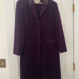 CHIC VINTAGE Jessica Howard Deep Purple Trench Coat